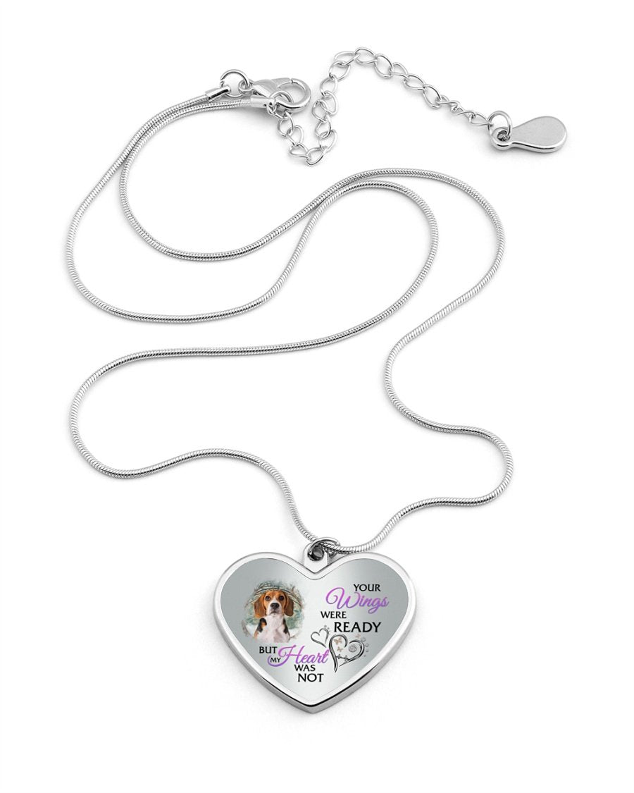 Beagle Your Wings Metallic Heart Necklace