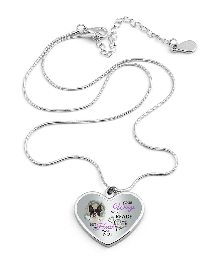 Boston Your Wings Metallic Heart Necklace