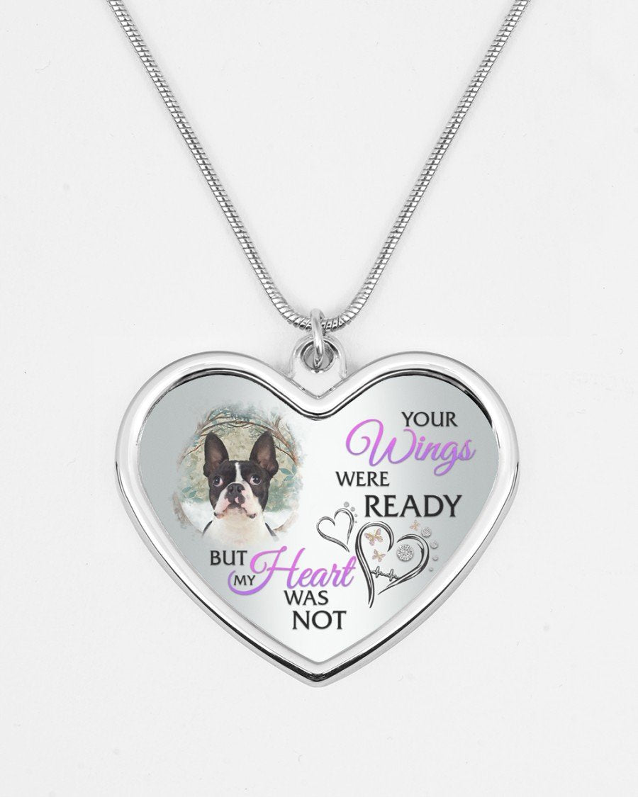 Boston Your Wings Metallic Heart Necklace