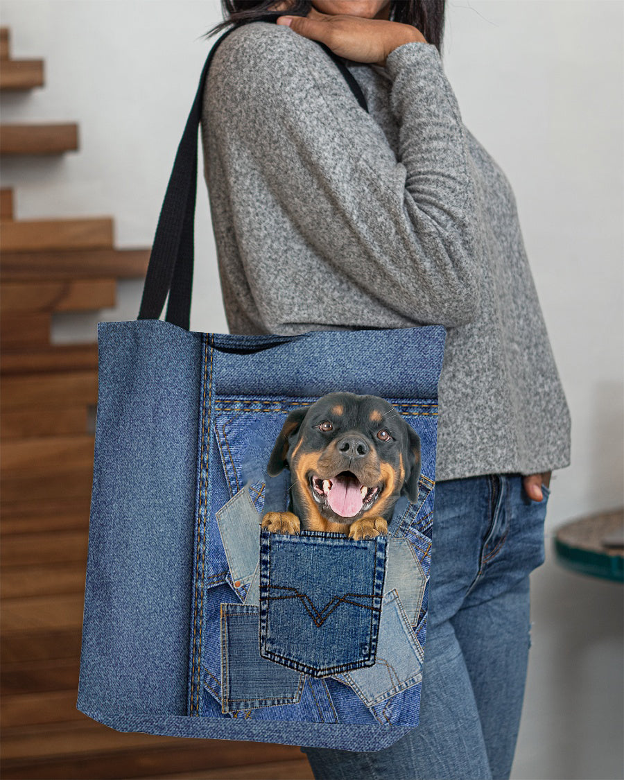 rottweiler1-in pocket2-Cloth Tote Bag