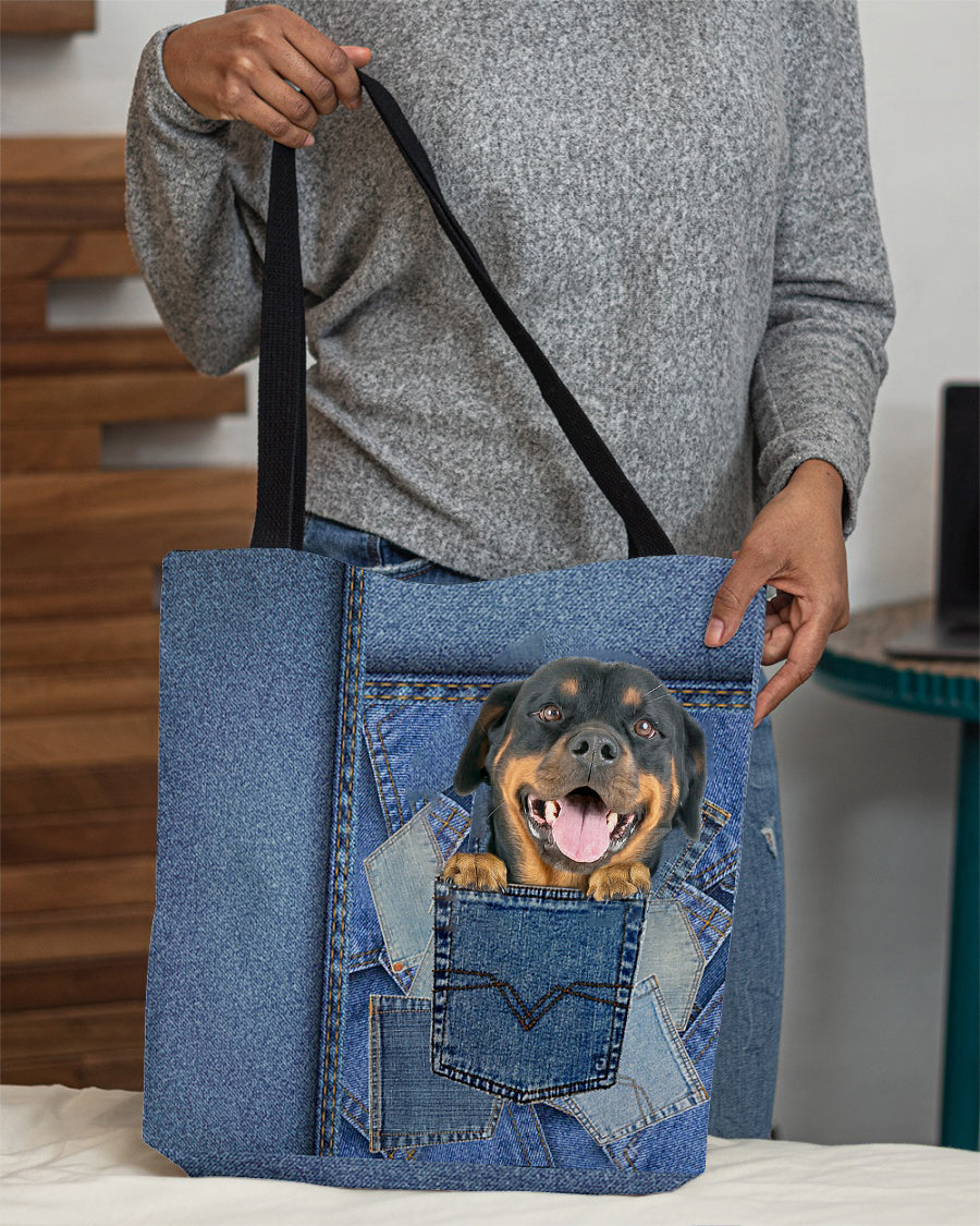rottweiler1-in pocket2-Cloth Tote Bag