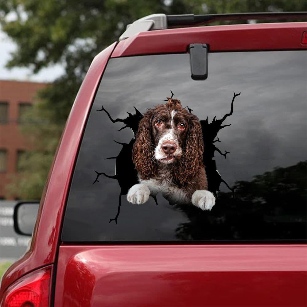 ENGLISH SPRINGER SPANIEL CRACK CAR STICKER 7