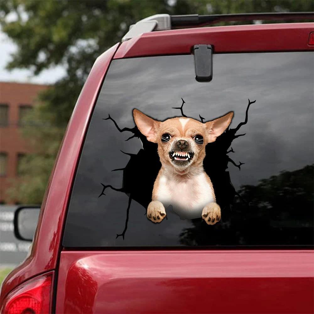 CHIHUAHUA CRACK STICKER DOGS LOVER 5