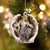 weimaraner (2)-Angel Hug Winter Love Two Sided Ornament