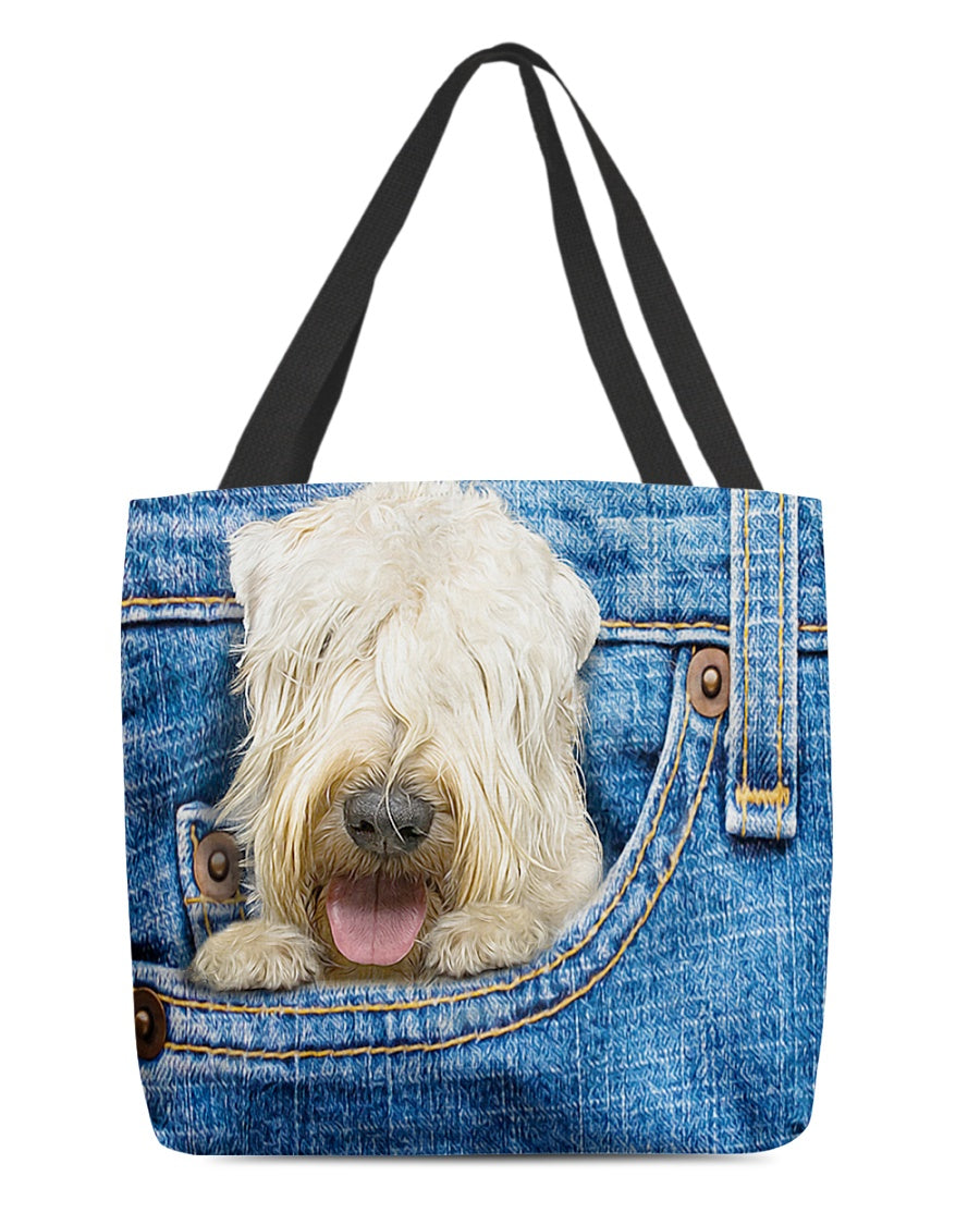 wheaten terrier-in pocket-Cloth Tote Bag