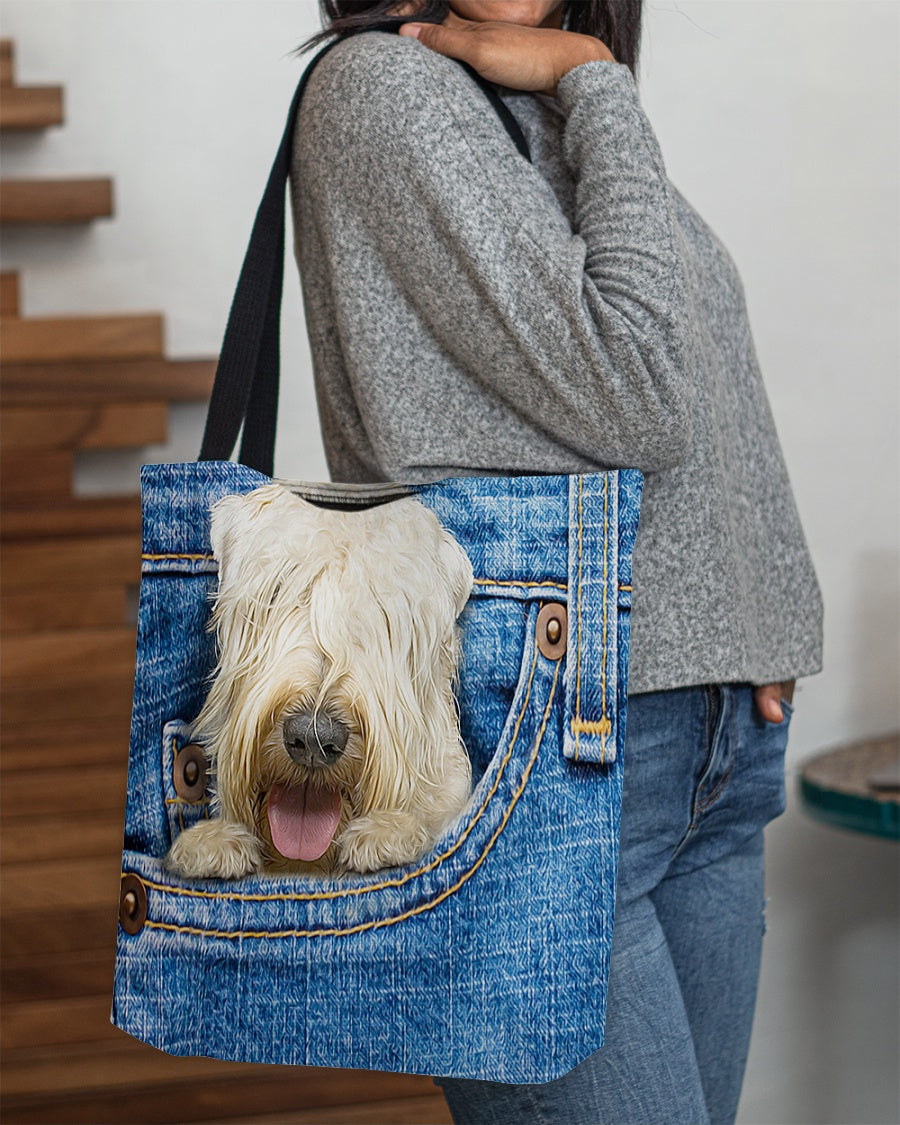 wheaten terrier-in pocket-Cloth Tote Bag